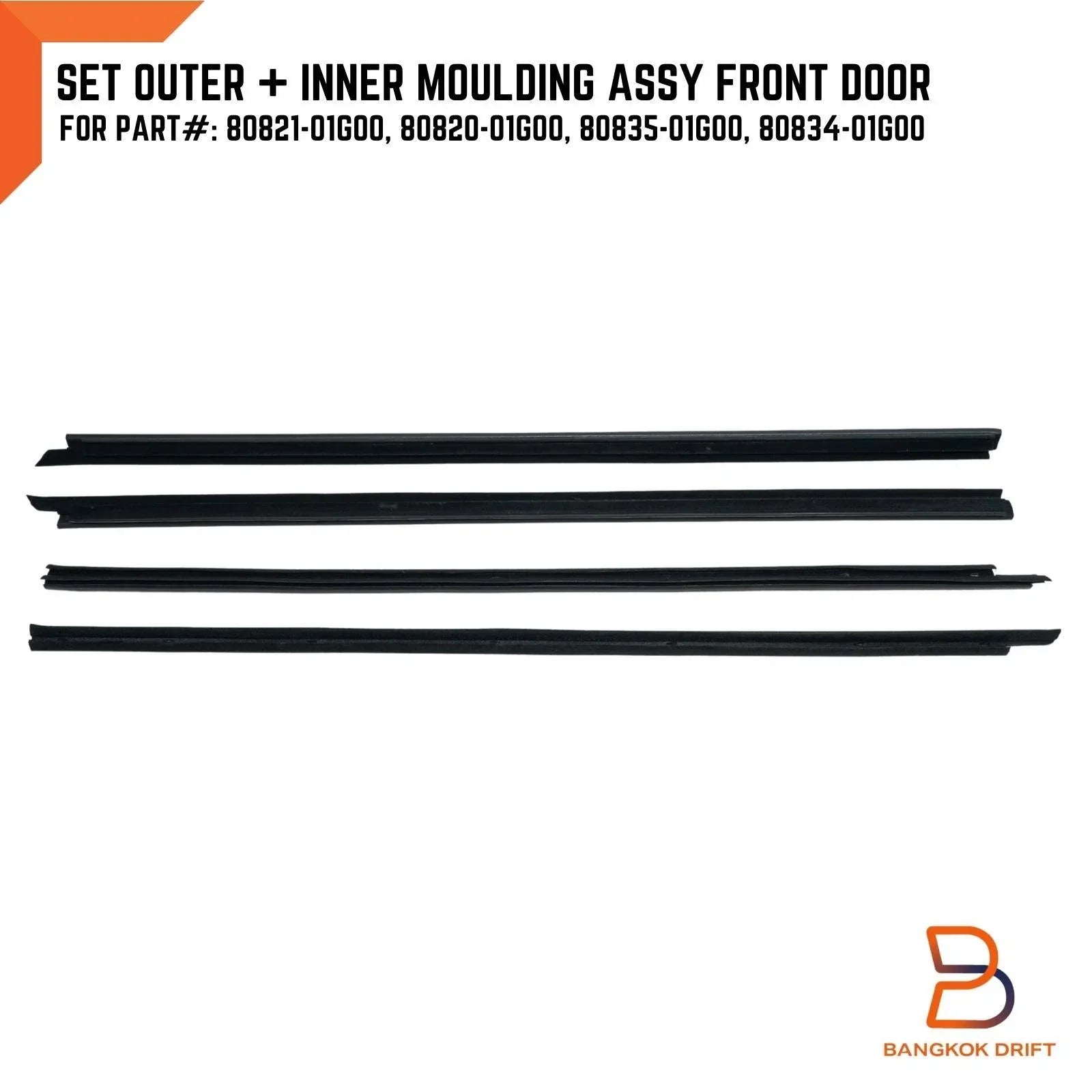 Front Door Weatherstrip Seal for Nissan Navara D21 (1987-1996)