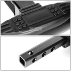 1.25"/2" Receiver Black Polished Rear Trailer Towing Hitch Cover Step Bar Guard