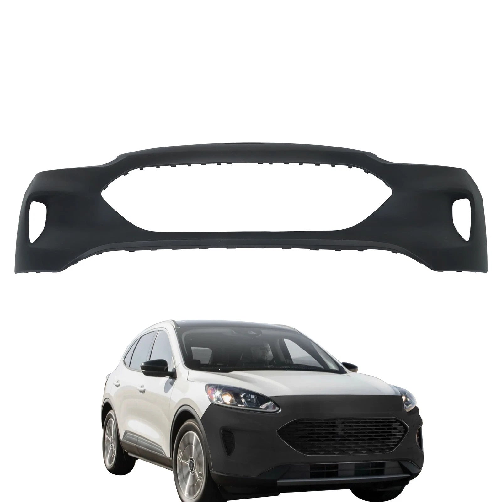 Front Bumper Cover for Ford Escape (2020-2022) Plastic Without Sensor Holes
