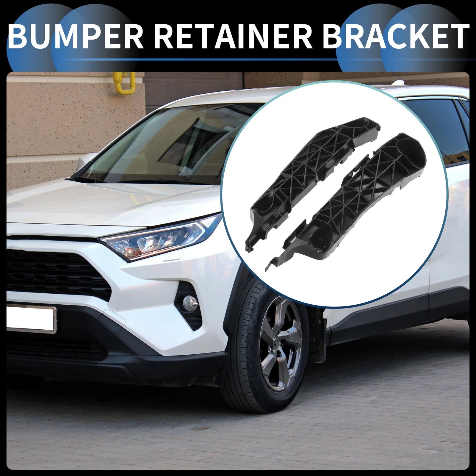 2X Front Bumper Retainer Bracket No. 525350R020 for Toyota RAV4 (2006–2012)