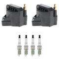 2X Ignition Coil & 4 NGK Platinum Spark Plugs for S10 Sonoma (1996–2004)