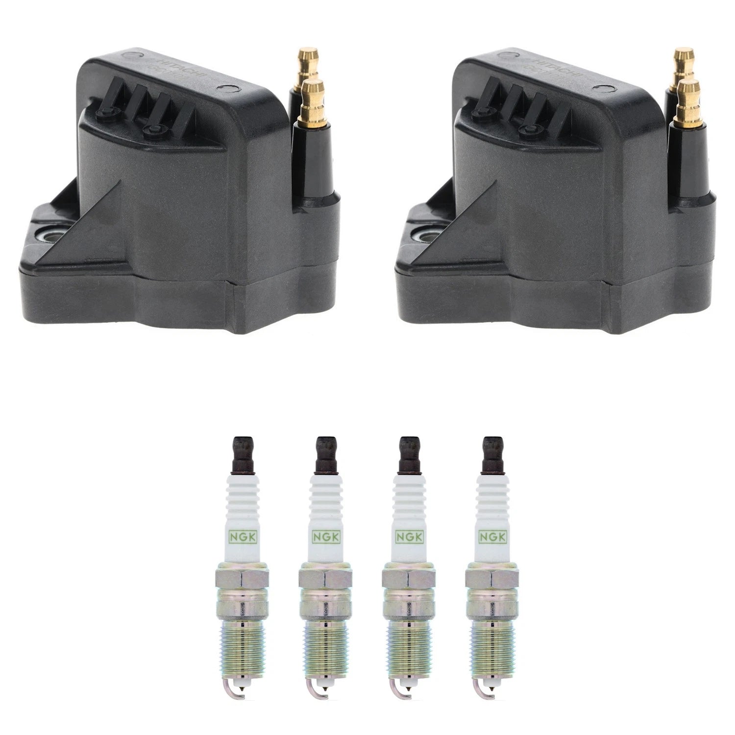 2X Ignition Coil & 4 NGK Platinum Spark Plugs for S10 Sonoma (1996–2004)