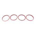 Red AC Outer Vent Trim Covers for Toyota Tacoma (2016-2022)