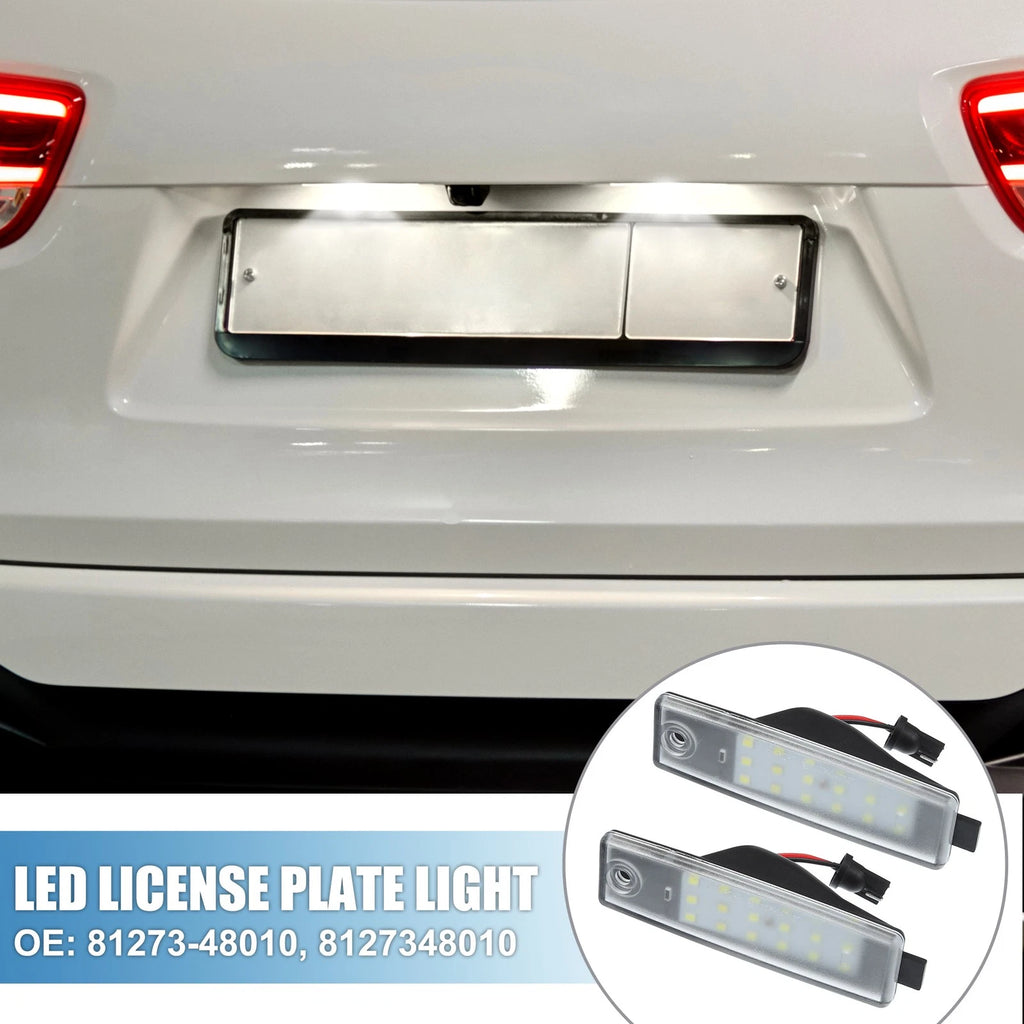 2X White LED License Plate Light 8127348010 3528SMD for Toyota RAV4 (2010–2014)