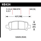 Set of 4 Brake Pads for Subaru Legacy Baja Outback