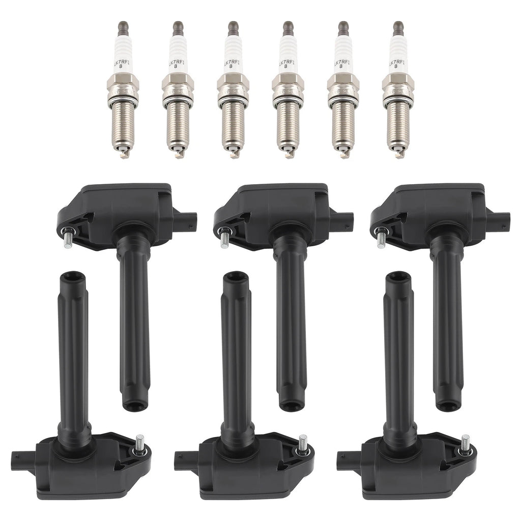 6pc Ignition Coil & Spark Plug Pack for Chrysler Dodge Ram 1500 Jeep Grand (2002–2021) UF807