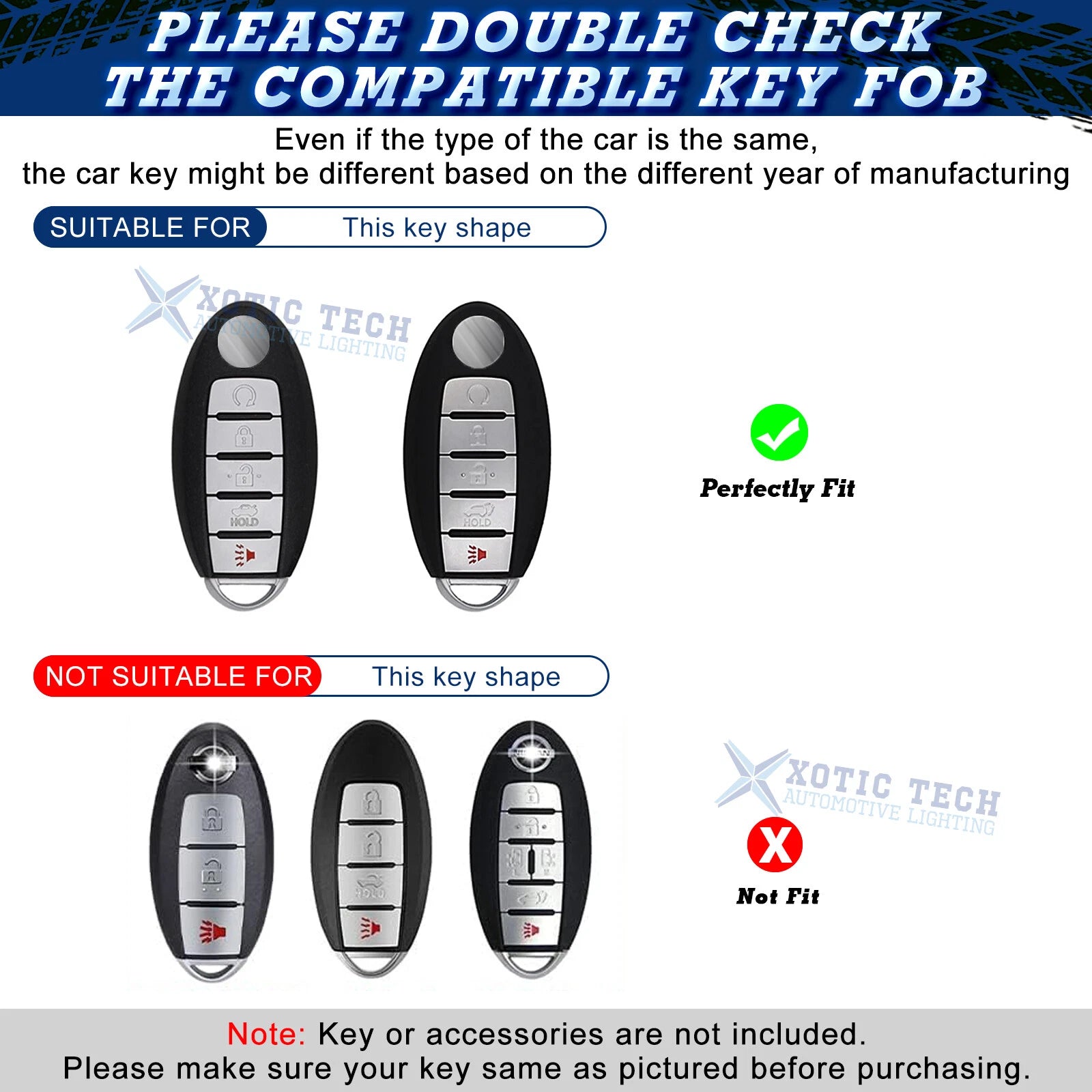 Silicone Button Remote Key Cover Case Protector for Infiniti (2011-2015)