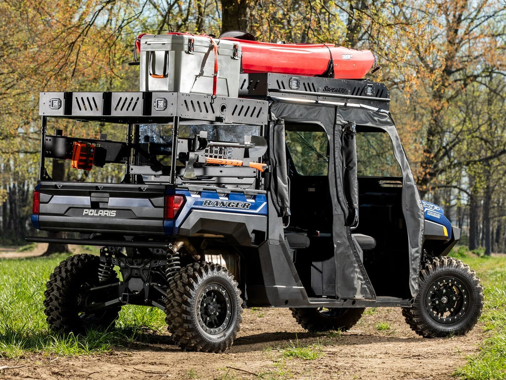 Bed Rack for Polaris Ranger XP 570 (2 Cube Lights, 1 Shelf)