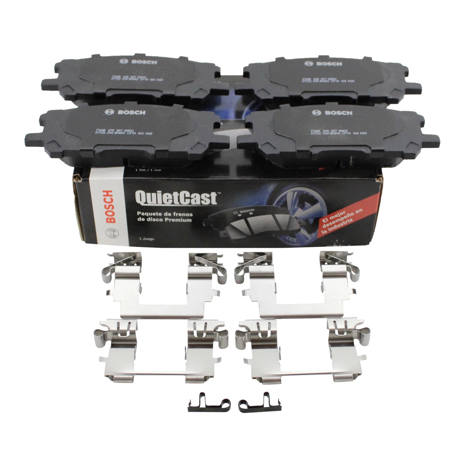 Set of 4 Bosch QuietCast Front Ceramic Brake Pads for RX330 RX350 RX400h (2004–2009)