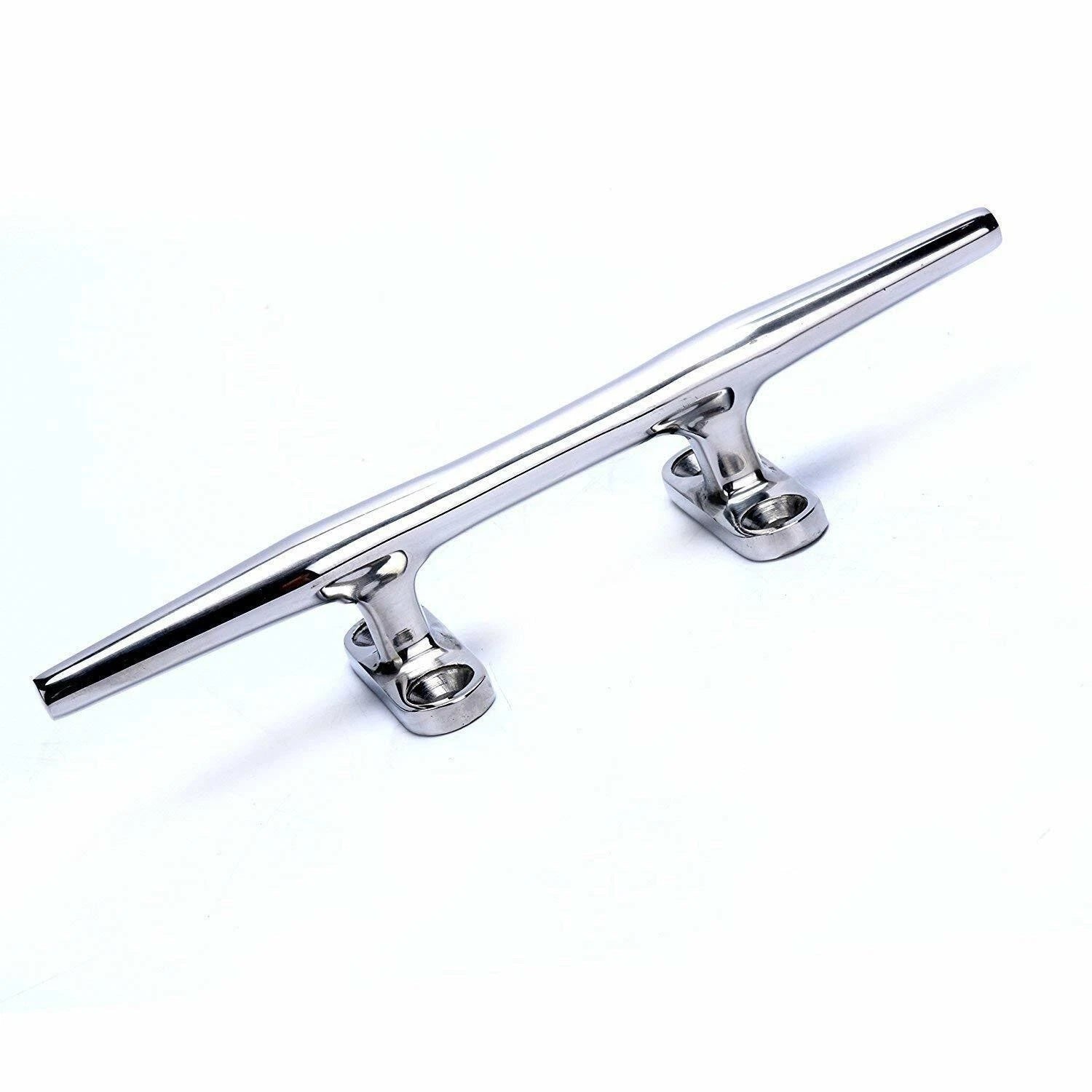Set of 4 Stainless Steel Open Base Cleats for Boat Dock Deck (4 Inch)