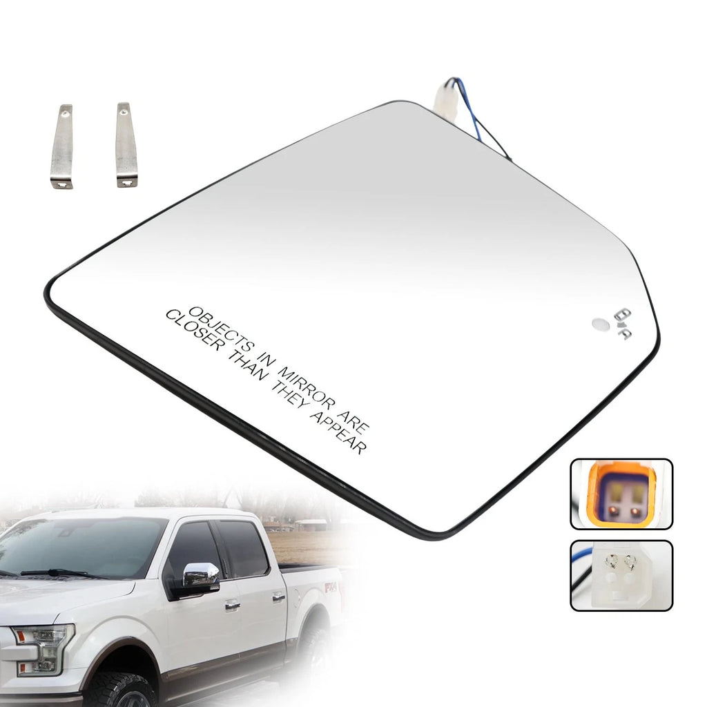 Heated Right Passenger Side Mirror Glass for Ford F-150 F150 (2015–2020)