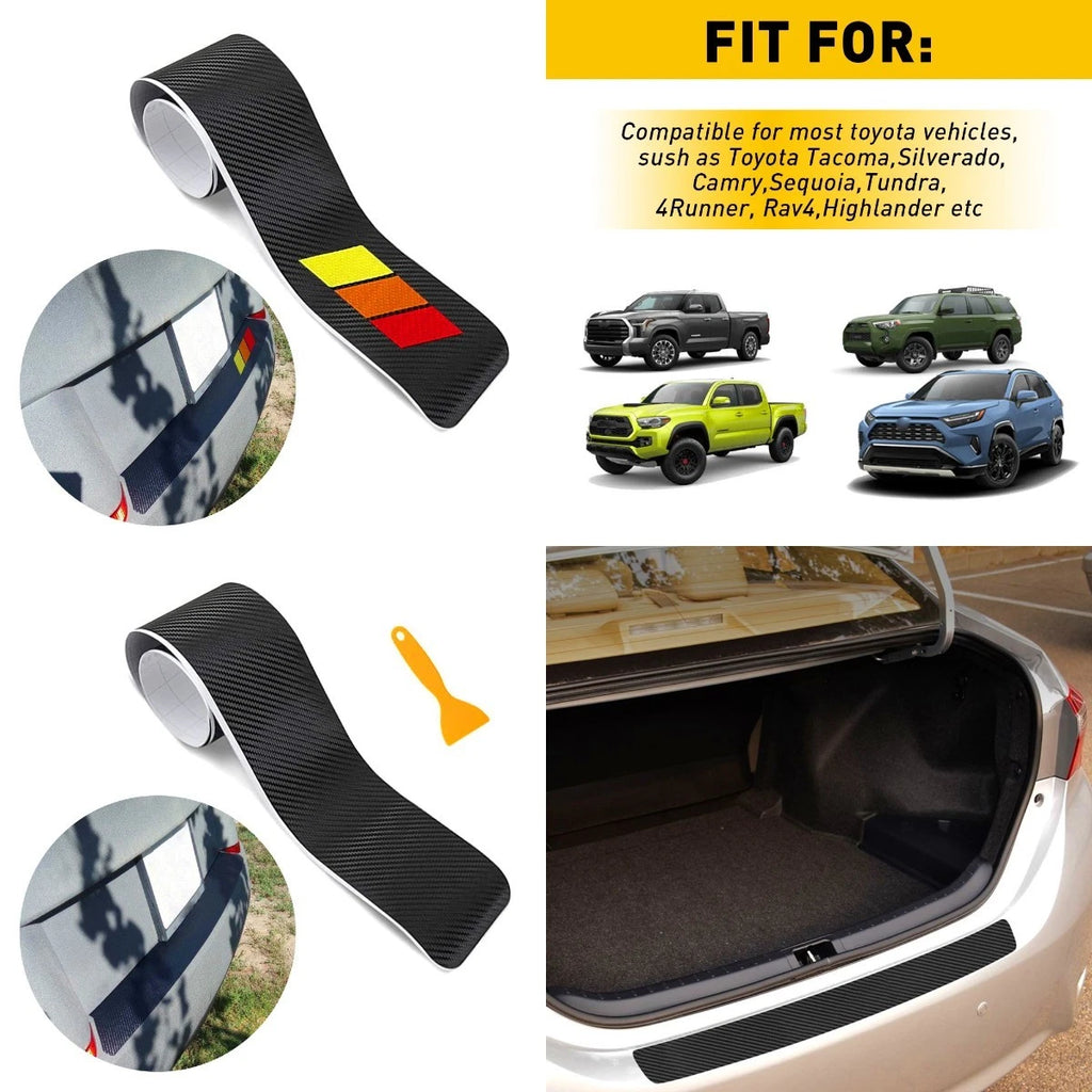 3-Color Rear Bumper Trim Strip for Car Protector (Universal Fit)