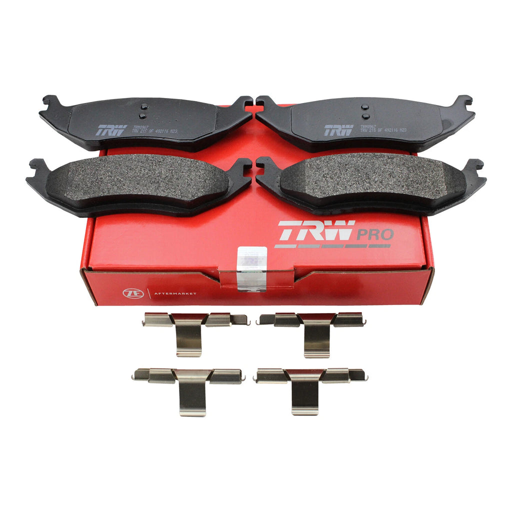 TRW Pro Rear Metallic Disc Brake Pad Set for Dodge Aspen, Durango, Ram 1500 (2007–2018)