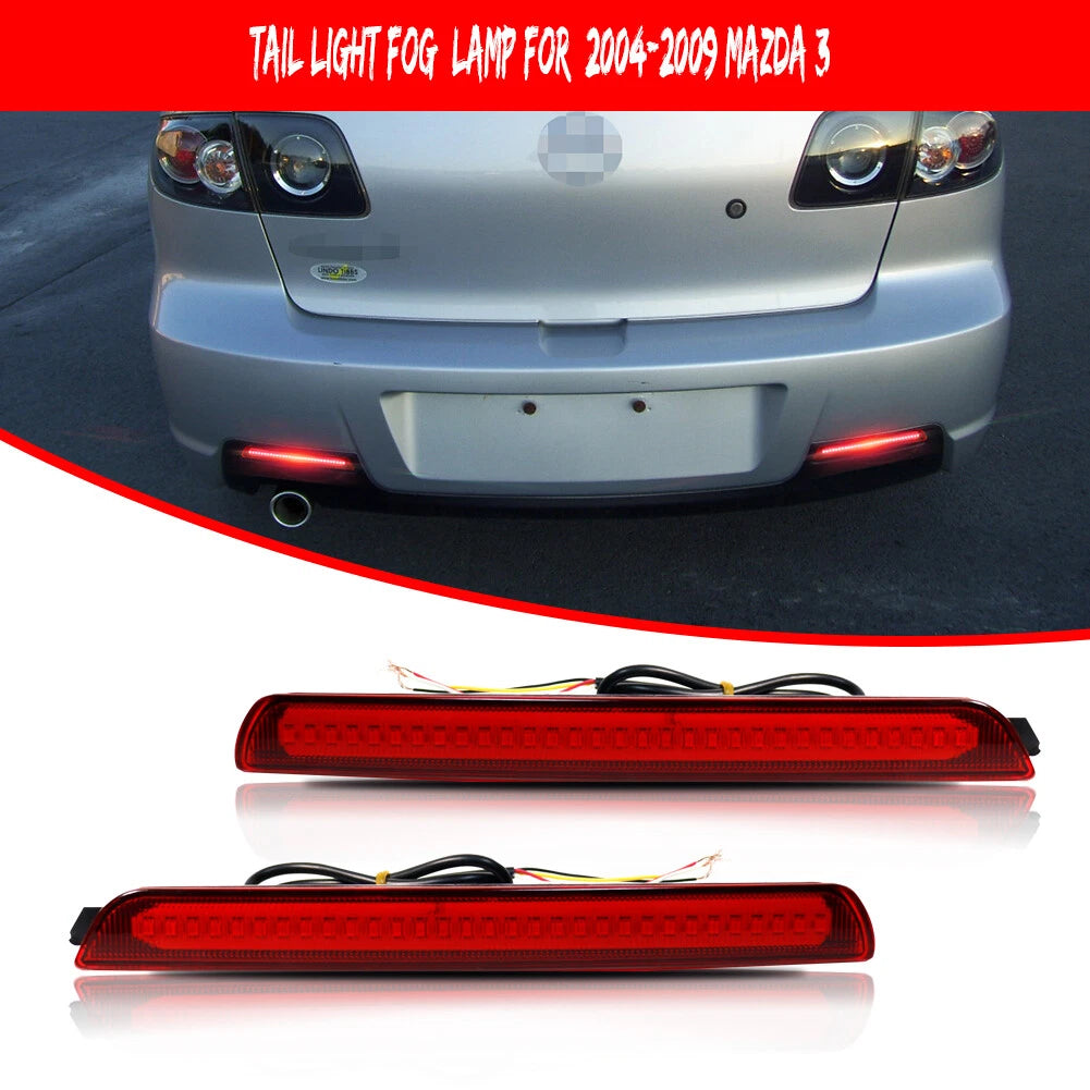 Rear Bumper Reflector for Mazda 3 Mazdaspeed 3 (2004–2009) Red Lens
