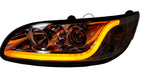 Left Chrome Headlight Dual Function LED for Peterbilt 382 384 386 387