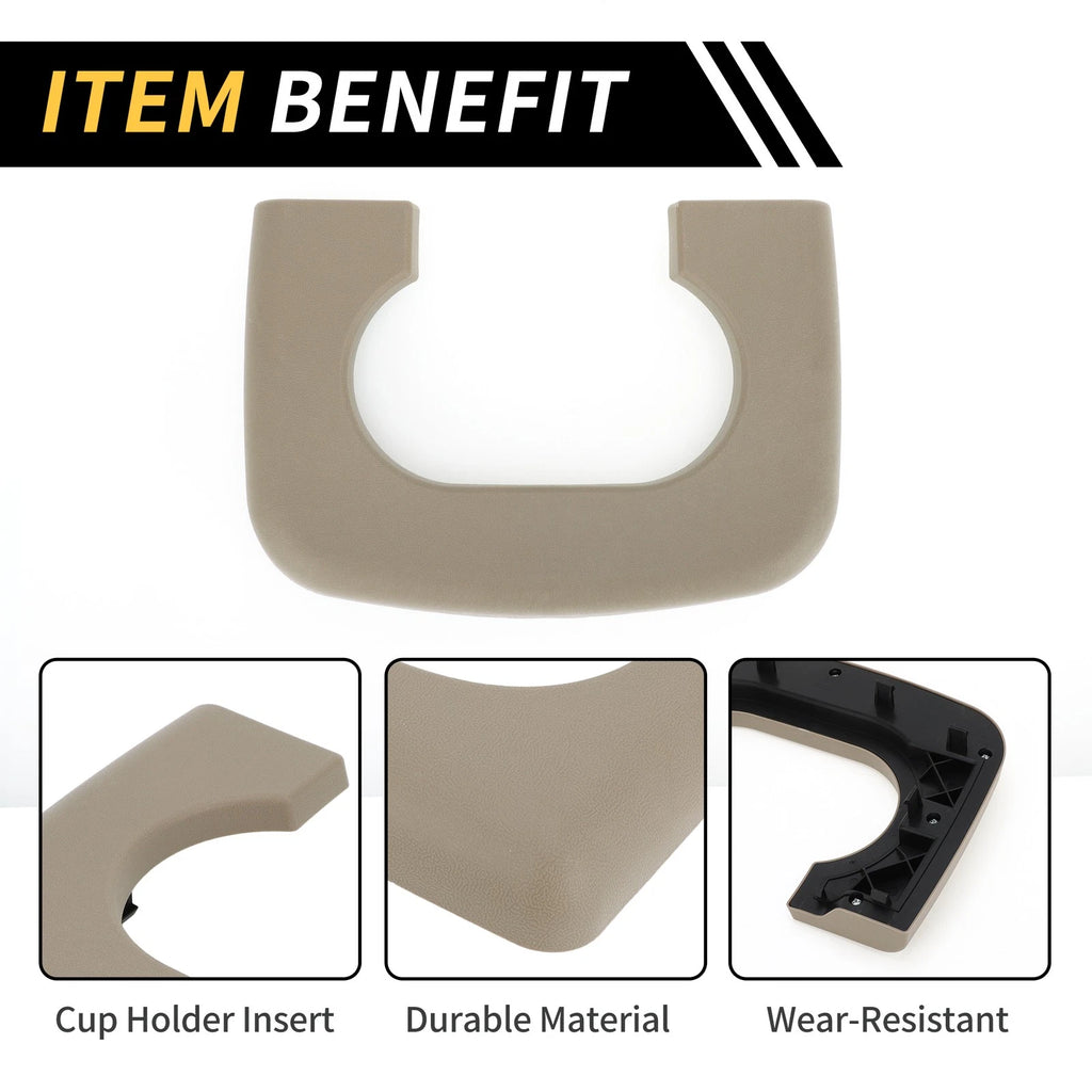 Center Console Cup Holder Pad for Ford F-150 (1997–2003) Brown