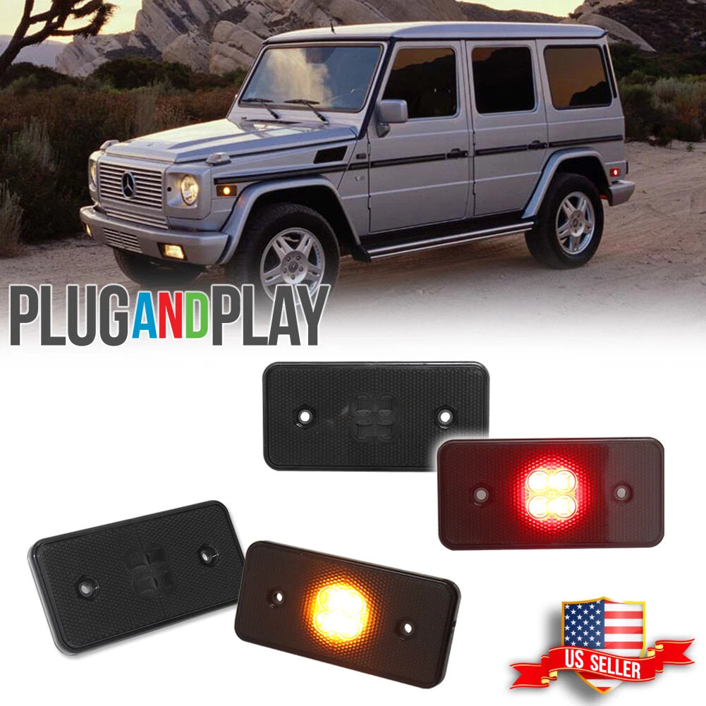 Set of 4 LED Side Marker Lights for Benz W463 G-Class (2002–2014)