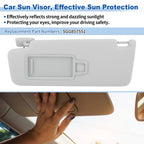 Left Side Sun Visor for Volkswagen Golf MK7 (2013–2017) 5GG857551 Gray