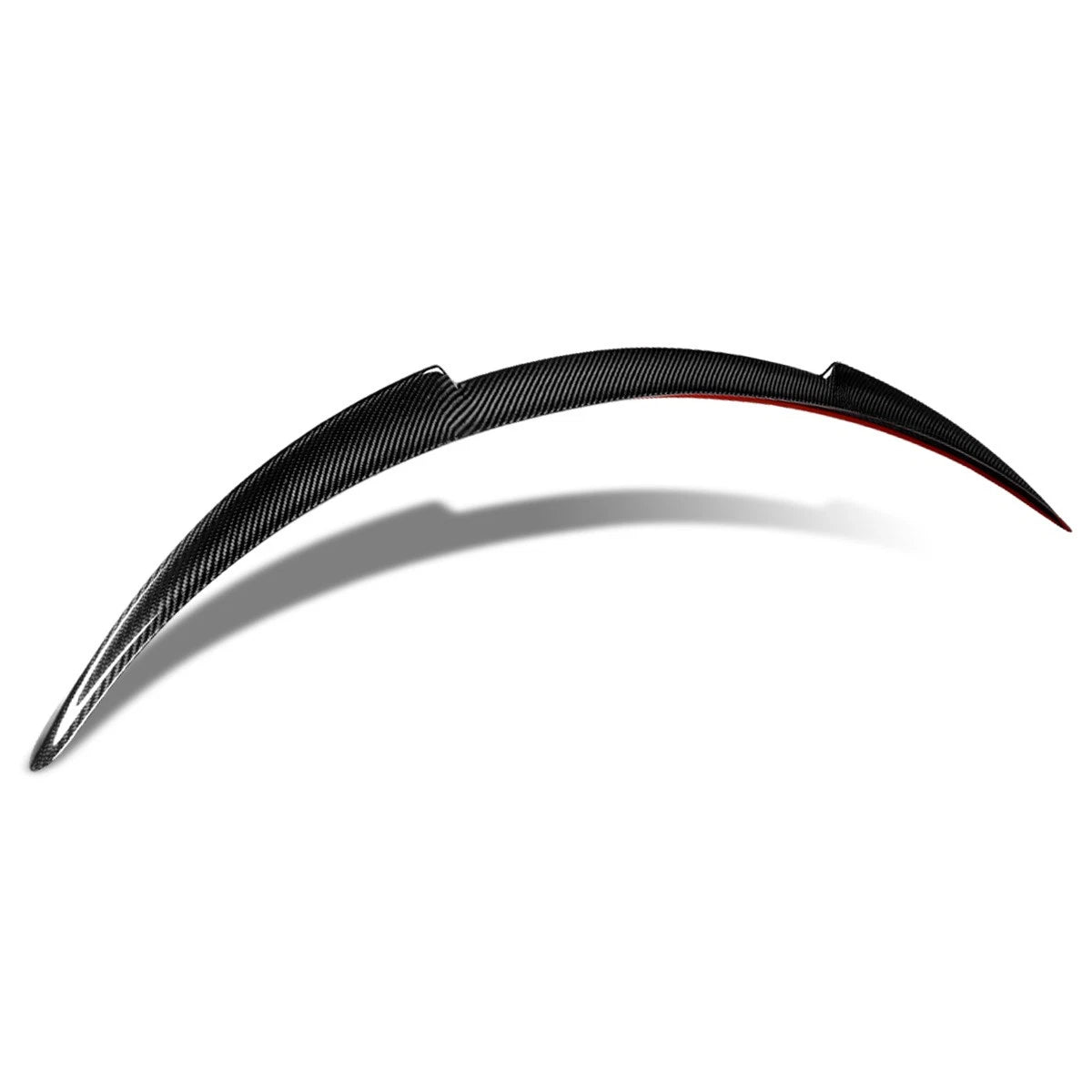 Glossy Carbon Fiber Rear Trunk Lip Spoiler Wing for Tesla Y (2020–2022)