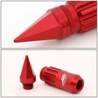 16 Pcs J2 7075 Forged Aluminum M12x1.5 Spiky Cap Lug Nut Set for Universal