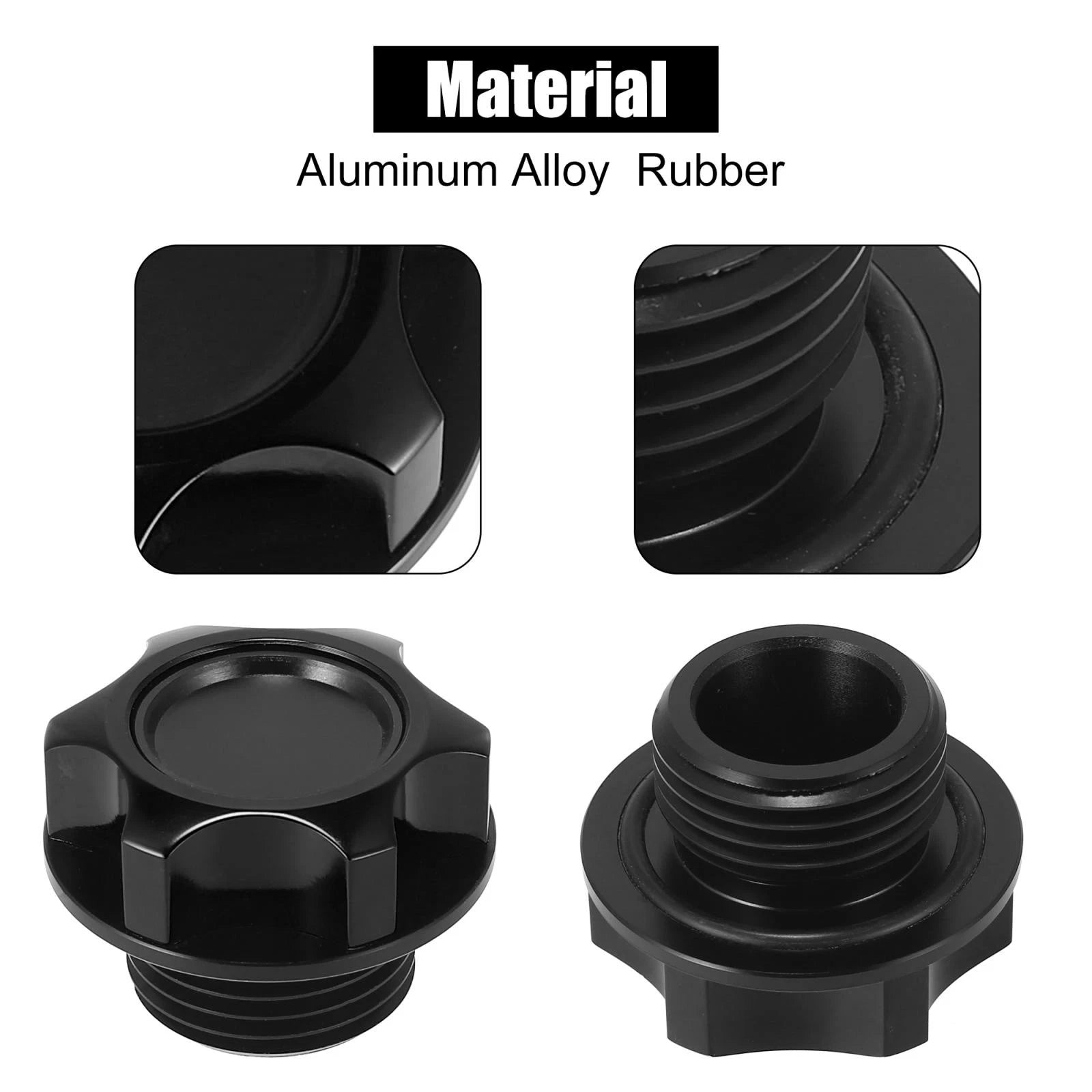 Black Aluminum Alloy Oil Filler Cap for Toyota Reiz Camry Crown 