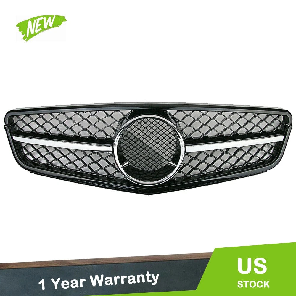 Front Grille for Mercedes Benz C63 C-Class W204 (2008–2013) Chrome Black