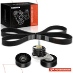 3X Serpentine Belt Drive Component Kit for Ford F-150 F-250 F-350 (1990–1992)