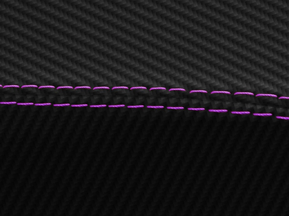 Console Armrest Cover for Jeep Liberty (2008–2013) Carbon Fiber Purple Stitch