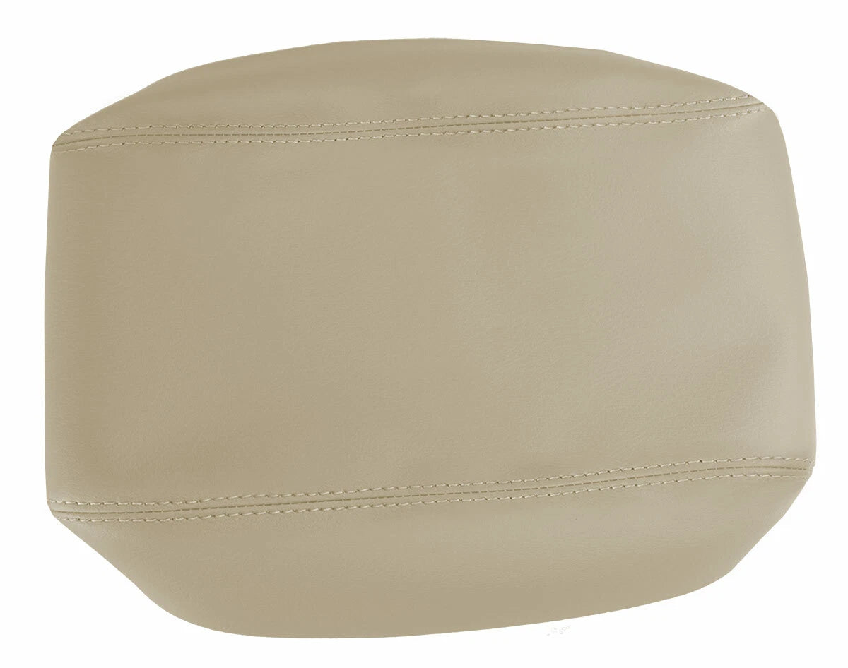 Console Lid Armrest Cover for Cadillac Escalade (2002–2006) Beige PVC Leather