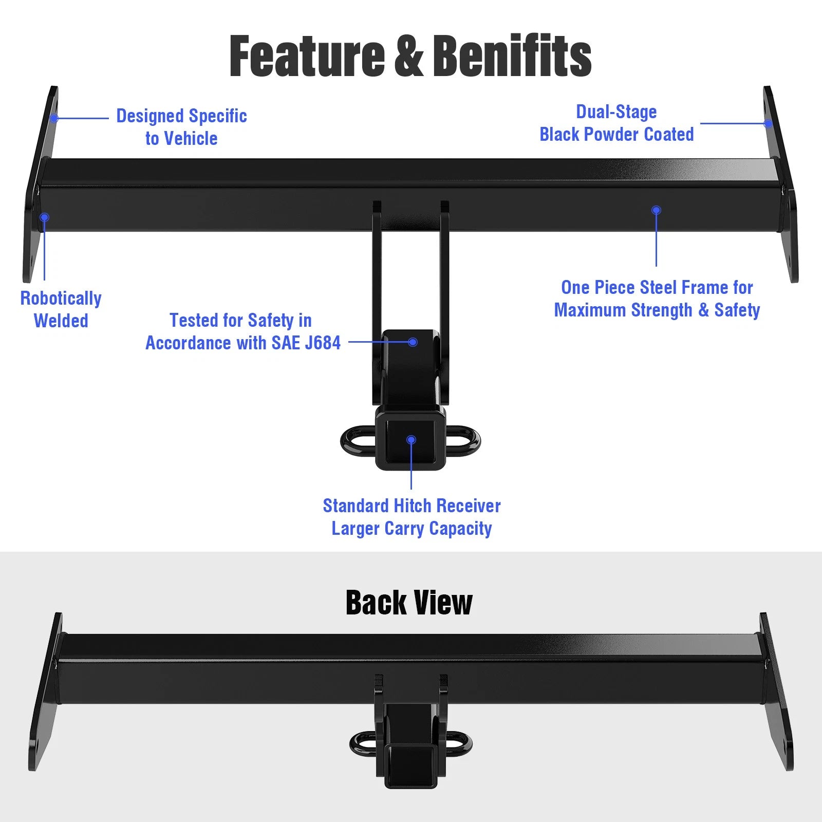 2 Inch Trailer Towing Hitch for Saturn Vue (2008–2010) Chevrolet Captiva
