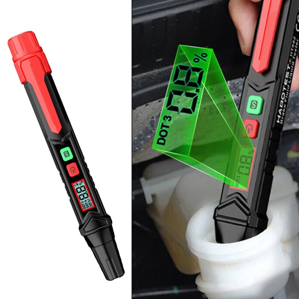 Brake Tester Pen with Red Green Backlight (2x 1.5V AAA Battery)