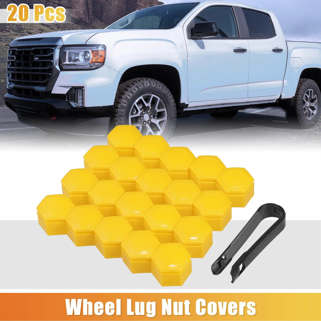 20 Pcs 22mm Wheel Lug Nut Cover for Land Rover Range Rover Sport (2006–2013) Yellow