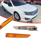 2X Amber Lens Front Bumper Side Marker Lights for Ford Fusion (2010–2012)