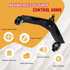 Front Control Arms Ball Joints Tie Rod for Chevy Silverado GMC Sierra (2007–2014)