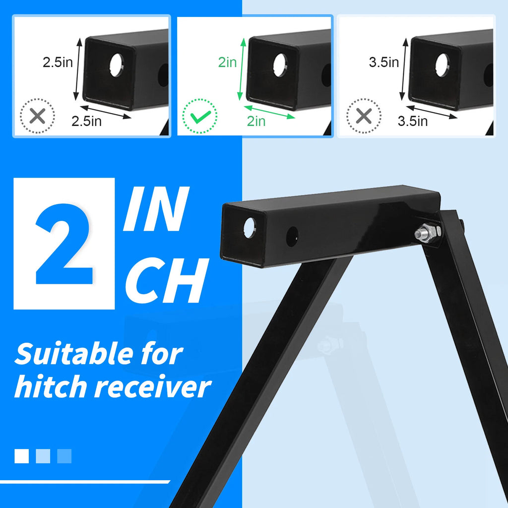 Hitch Mount Stabilizer for RV with 2" Receiver (Motorhomes, Trailers)