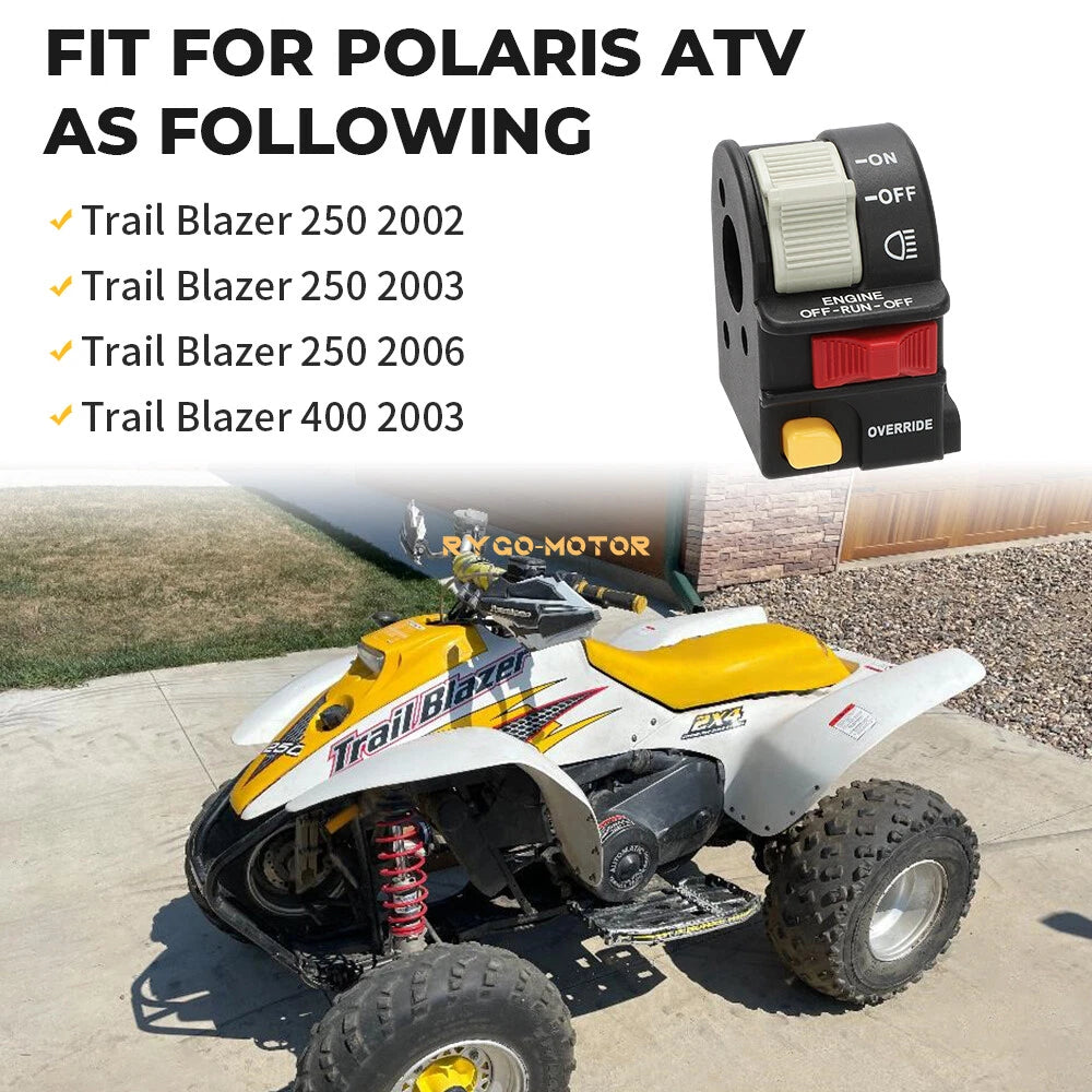 Handlebar ON OFF Switch 4011386 for Polaris Trail Blazer 400 250 (2002–2003, 2006)
