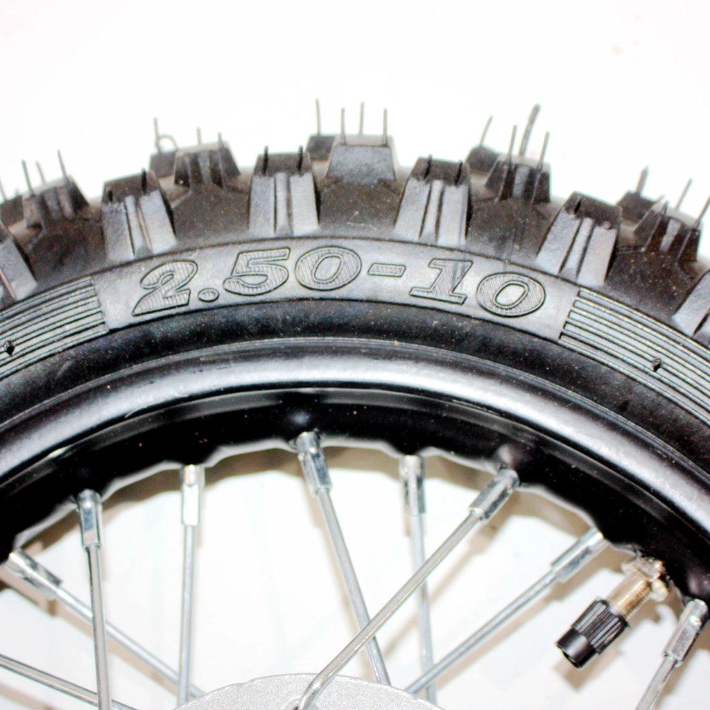 2.50-10 Front Disc Brake Wheel Rim + Tyre for PIT PRO Trail Dirt Bike (N/A)