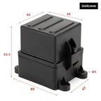 12V 3-Way Fuse Relay Box w/ 4-Pin 40A Relays & Fuses for Car Truck