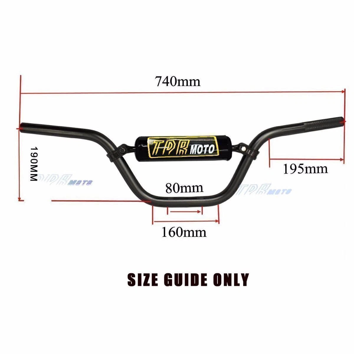 Handlebar 22mm 7/8" for Honda Yamaha Kawasaki Suzuki (Motorcycle Sport Pit Bikes)
