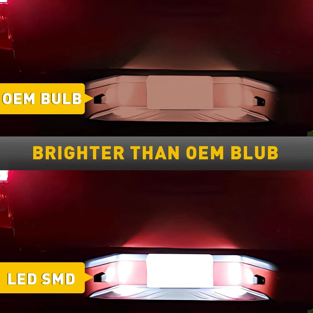 Set of 2 License Plate Light Rear Bumper Lamp Housing for Nissan Frontier