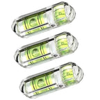 Set of 3 Green 30x9mm Bubble Vials for Spirit Levels