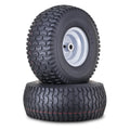 2 Wanda 15X6-6 Lawn Mower Tires w/ 3/4" Bushing & 3" Center Hub (Silver)