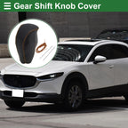 Gear Shift Knob Cover for Mazda CX-30 (2020–2022) Black Brown Faux Leather