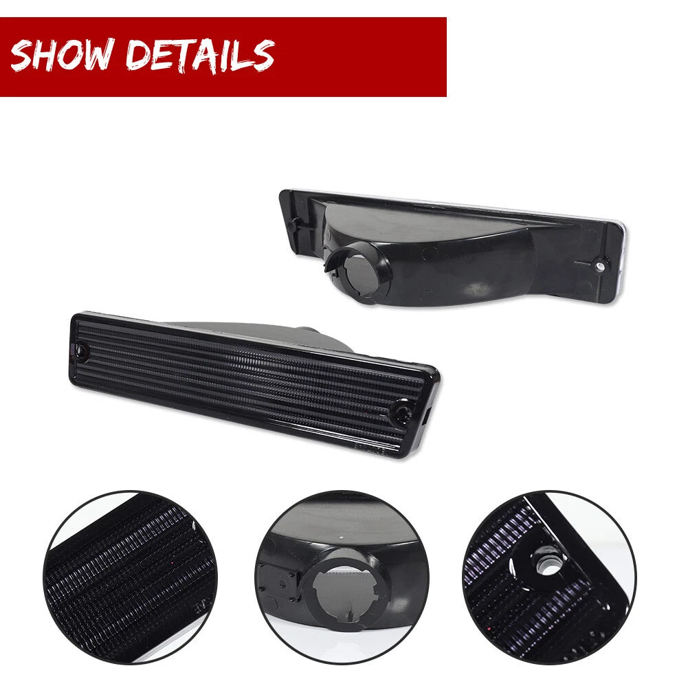 2X Smoke Front Bumper Parking Signal Lights for Oldsmobile Cutlass Supreme (1981–1988)