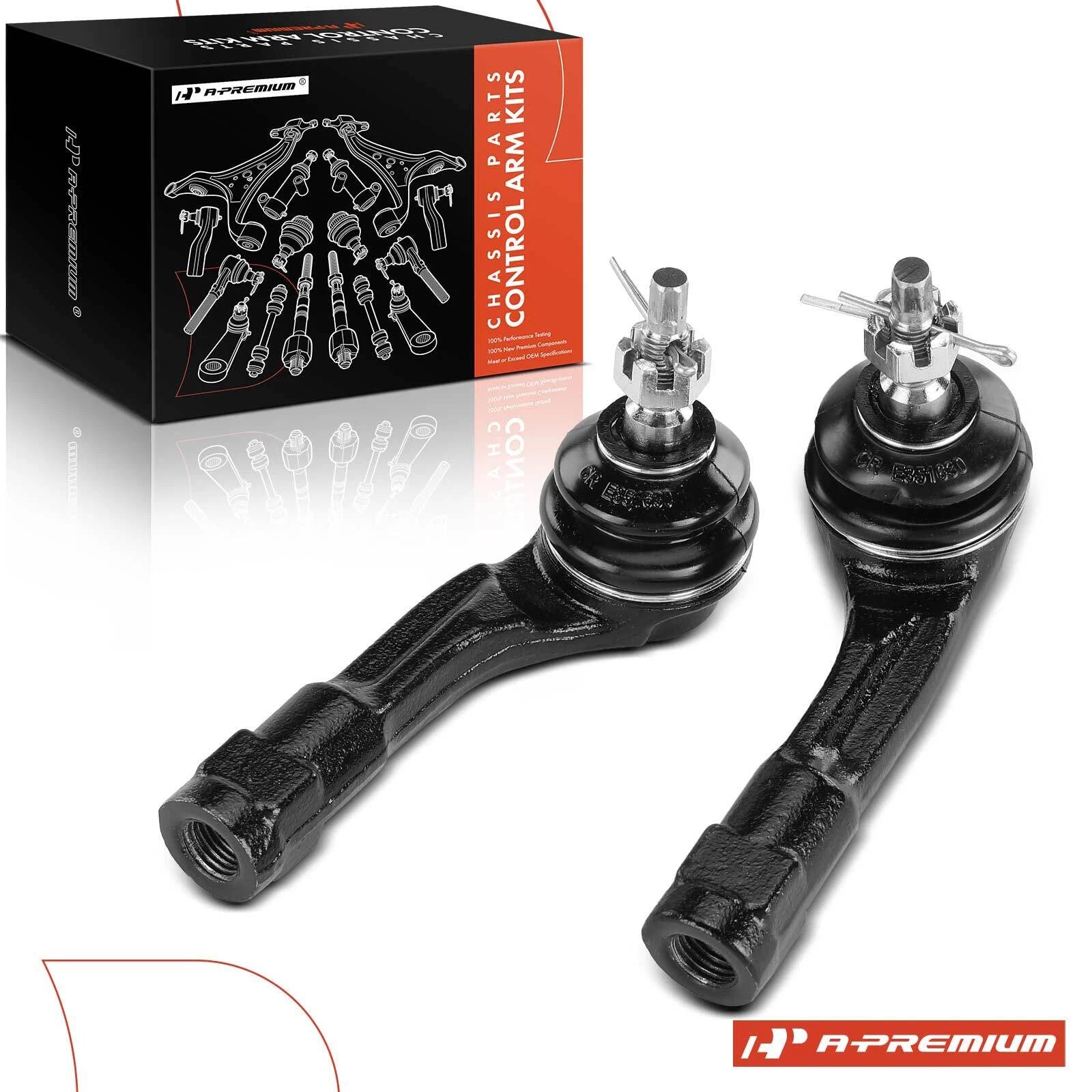 2X Front Outer Tie Rod End for Hyundai Accent (2018–2022) Kia Rio (2018–2023)
