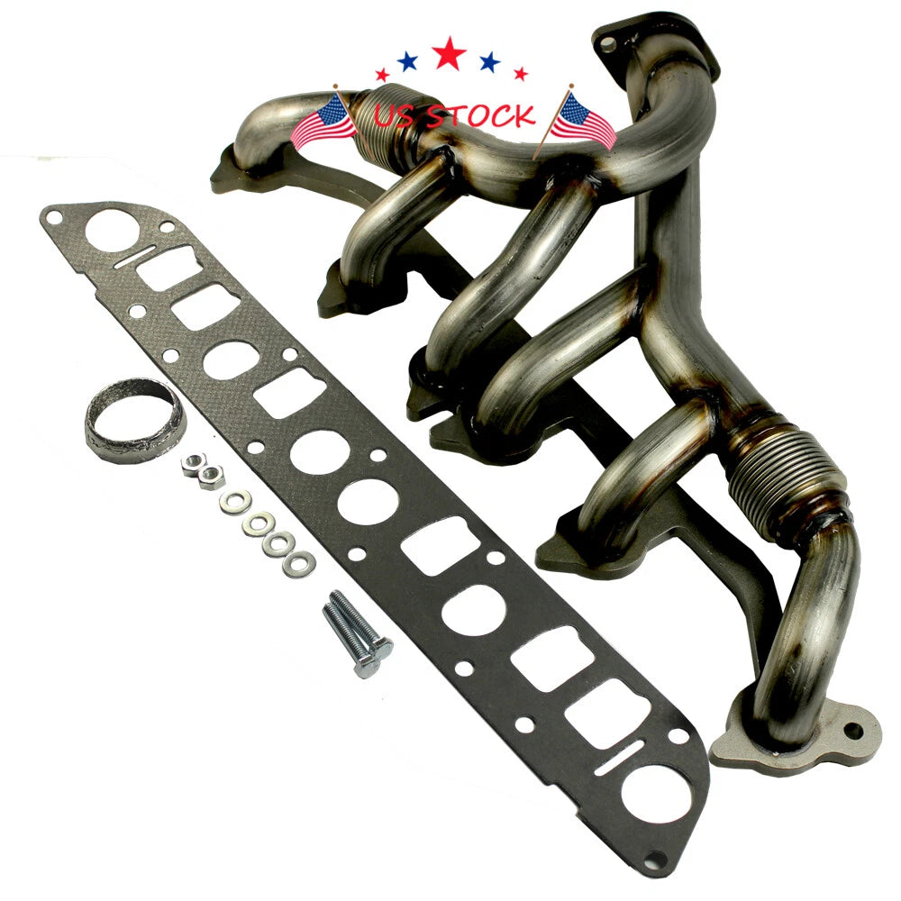 Stainless Steel Exhaust Manifold & Gasket Kit for Jeep Cherokee Wrangler (1997–2006)