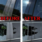 6 x Window Pillar Post Covers for Honda CR-V (2007-2011)
