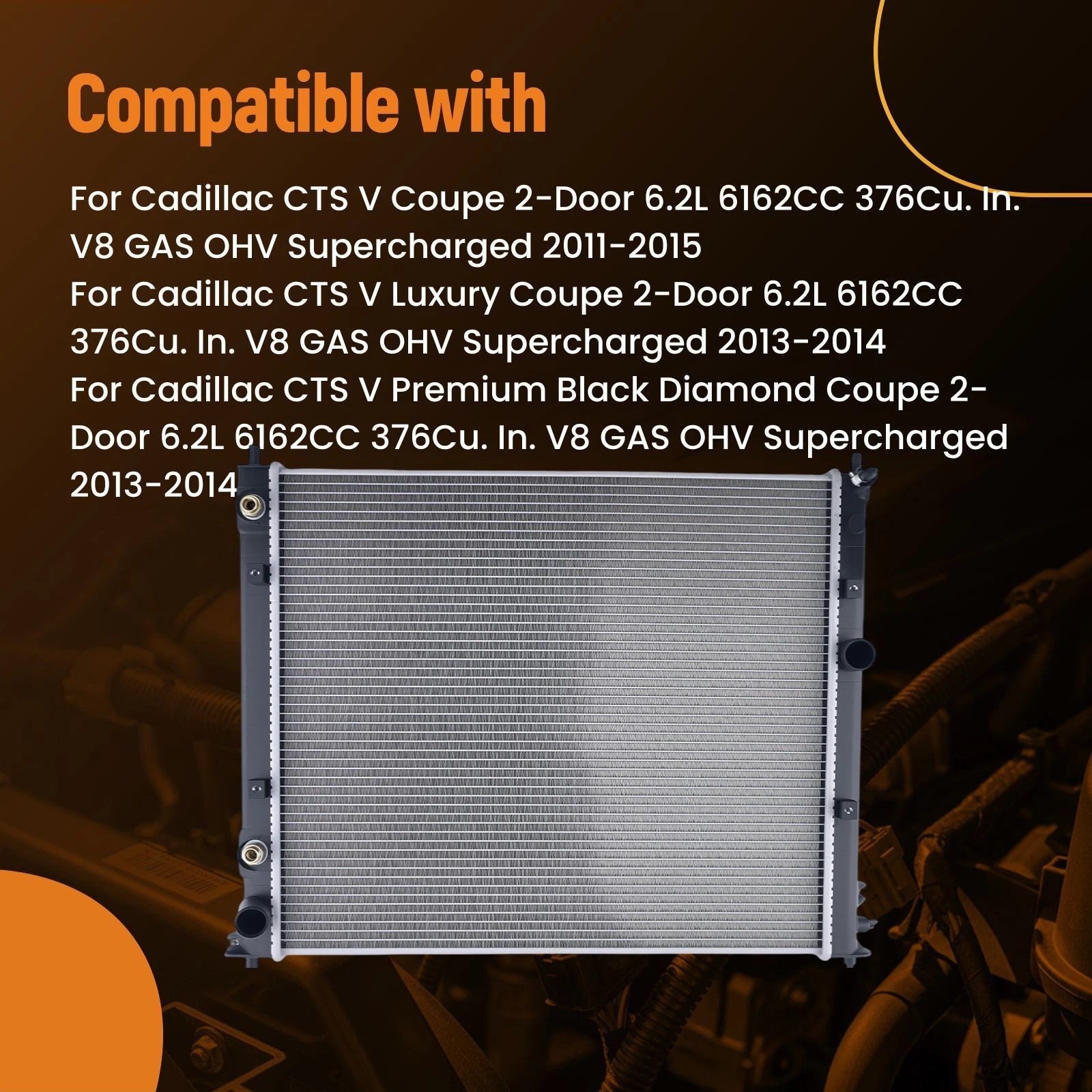 Aluminum Core Radiator for Cadillac CTS V Wagon 6.2L (2011–2014) DPI13285