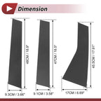 Set of 6 Door Pillar Window Trim for Ford Edge (2015–2020) Carbon Fiber Black