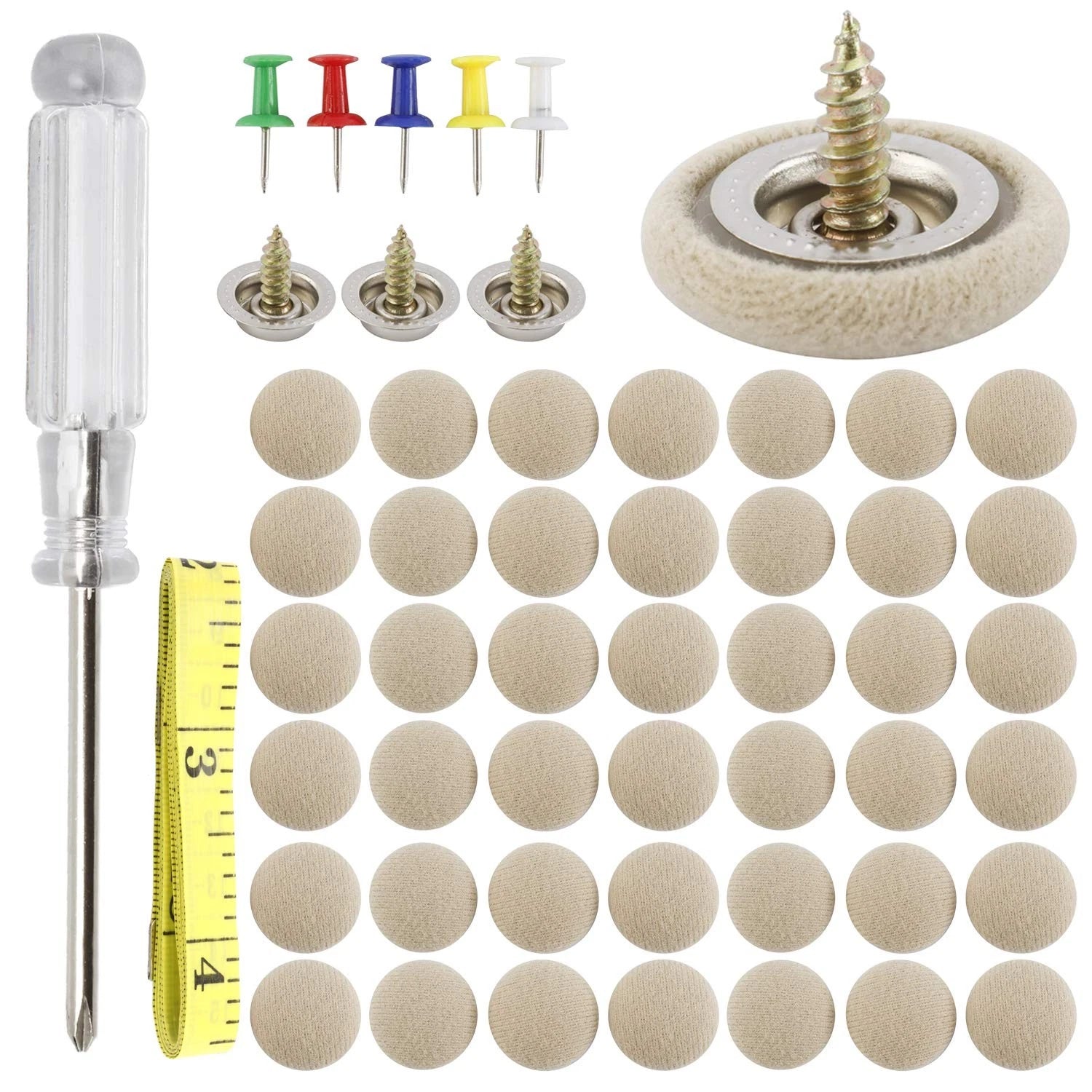 60 Pack Roof Repair Kit for Automotive Headliner Retainer Pins with Rivets